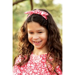 Top - FLOWERS - Frugi - Bryher - Watermelon Pink  and White Bloom 
